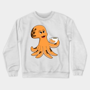 Octopus with Cup of Coffee Crewneck Sweatshirt